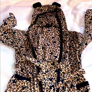 Leopard Disney Mickey ears bath robe